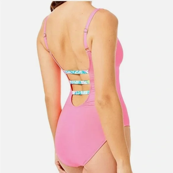 Lilly Pulitzer Pink Pink Jaspen Swimsuit - Picture 3 of 6